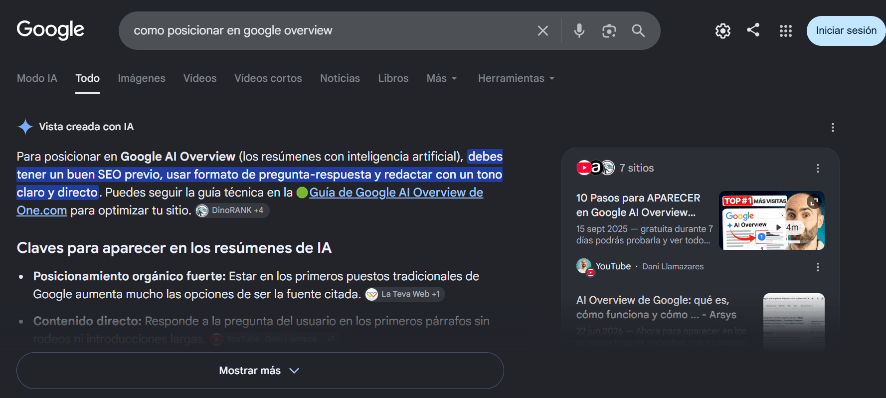 Cómo aparecer en Google AI Overviews y Gemini